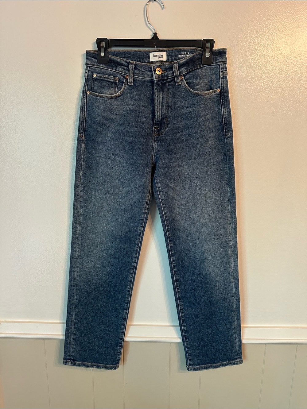 kenzie Dark Blue The Ella High-Rise Straight-Leg Women's Jeans - Size 4/27